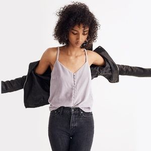 Madewell Button Front Velvet Cami
